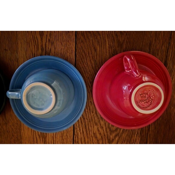 Fiesta Cups & Sanucers - Set Of 4 Excellent Condition. Post 1986 Colors - Picture 4 of 6